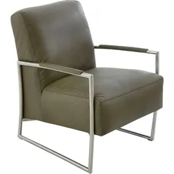 K+W Komfort & Wohnen Cocktailsessel, mit bezogenen Armlehnen, Gestell in Metall Edelstahloptik K+W Komfort & Wohnen kaktus