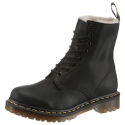 Schnürboots DR. MARTENS "1460 Serena", Damen, Gr. 41, schwarz, Leder, unifarben, klassisch, Schuhe, Chunky Boots, Plateau Schuh, Boots mit Warmfutterausstattung