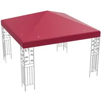 Goplus Ersatzdach für Pavillon, Pavilliondach Pavillonplane 3x3M (Weinrot) -