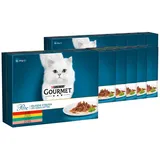 GOURMET Perle Erlesene Streifen Katzenfutter nass 10er Pack (10 x 8 x 85g)