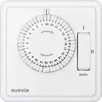Suevia SU280447 Unterputz-Zeitschaltuhr analog Tagesprogramm 1200 W IP20 EIN/AUTO/AUS-Programm