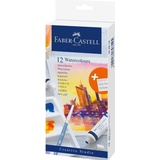 Faber-Castell Faber-Castell, Aquarellfarbe in Tube, 12er Kartonetui