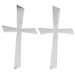 Wachsmotive "Kreuz geschwungen silber"