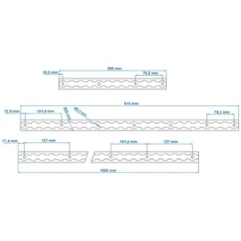 PRO PLUS ProPlus 342178 Set Zurrschienen 2 x 60cm mit 4 Zurrösen