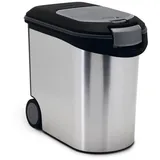 Curver Futter-Container 12kg I 35L, schwarz/Silber, 28 x 50 x 43 cm