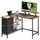 VASAGLE Schreibtisch LWD097B01, braun / schwarz, mit 2 Schubladen und 2 Regalfächer, L-Form, 135 x 76 x 105 cm