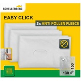 Schellenberg 70473 3er-Set Pollenschutzvlies für Easy Click, 130 x 150 cm, Ersatz für Pollenschutzgitter, Weiß