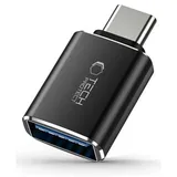 TECH-PROTECT UltraBoost USB-C (Stecker) / USB-A (Buchse) OTG-Adapter – Schwarz