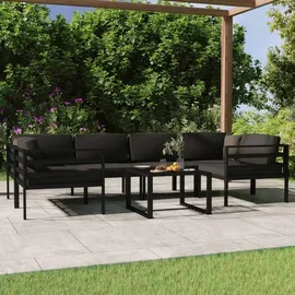 vidaXL Garten-Lounge-Set 7-tlg. Aluminium anthrazit