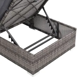 vidaXL Garten-Lounge-Set grau/dunkelgrau