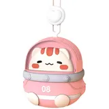 Tragbarer, Per Usb Aufladbarer Nackenventilator, Niedliches Tierdesign, 3 Geschwindigkeitsstufen, Kleiner Rosa Elektrischer Ventilator