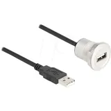 DeLock USB 2.0 USB-A Stecker, USB-A Buchse 0.30m