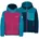 Turnover Jacke Unisex Bright Berry/Dark Turquoise/Madeira Blue 164