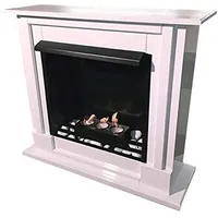 Ethanol und Gelkamin Kamin Modell Rafael Premium Hochglanz Weiss - Weiß