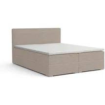 dein schlaf 24 BOXBETT LON III 160/200 in Cord Creme H4 - Creme