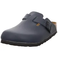Birkenstock Classic Boston Leder, Unisex-Erwachsene Clogs, Blau (Blau), 41 EU - 41 EU Schmal