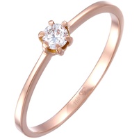 Elli DIAMONDS Solitär Verlobung Diamant (0.11 ct.) 750 Roségold Ringe Damen