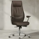 KADIMA DESIGN Chefsessel Echtleder Braun