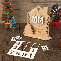 Weihnachts Adventskalender Holz Countdown Kalender Kranz Tisch Adventskalender Weihnachtsdekoration