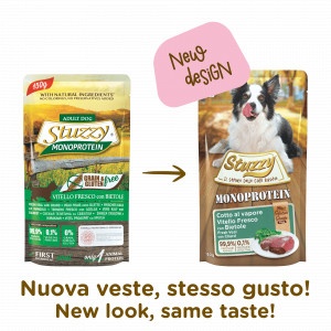 Stuzzy Dog Grain Free Monoprotein kalf met snijbiet nat hondenvoer 150 gr.  12 x 150 g