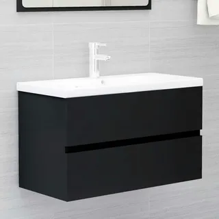 vidaXL Waschbeckenunterschrank 80 x 45 x 38,5 cm schwarz