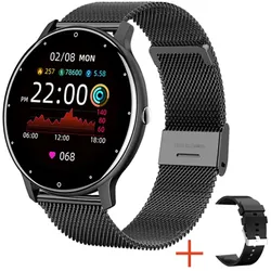 TPFNet Smart Watch / Fitness Tracker IP67 - Milanaise Armband + Silikon Armband - Android & IOS - Rosa