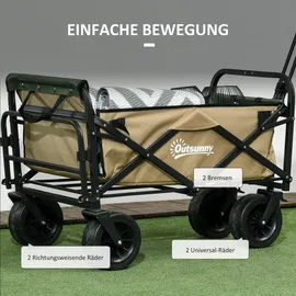 Outsunny Bollerwagen klappbar khaki