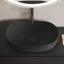 Evineo ineo3 Aufsatzwaschtisch B: 60 H: 13,5 T: 41,5 cm, mit pflegeleichter Oberfläche, BE0929BM,