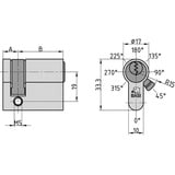 BASI 5021-0005-0034 Profilhalbzylinder 10 / 35mm