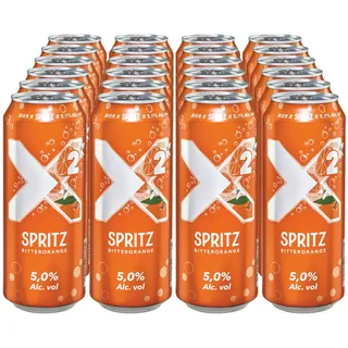 X2 Spritz Bitterorange Bier Mix 5,0 % vol 0,5 Liter Dose, 24er Pack