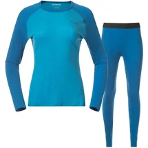 Bergans Damen Allround Merino Unterwäsche Set (Größe L, blau)
