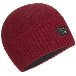 Salewa Wollmütze (Beanie) Sarner 2 Alpine Wool Beanie (weich und warm) weinrot - 1 Stück