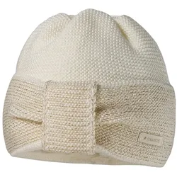Strickmütze MAXIMO, Baby, Gr. 43, weiß (wollweiß), Feinstrick, Wolle, unifarben, casual, Mützen, im Turban Stil für Mädchen