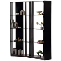 JV Möbel Geschwungenes Regal Raumteiler 28 x 144 x 170 cm Schwarz
