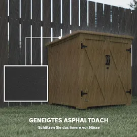 Outsunny Geräteschrank 0,88 x 0,77 m Beige