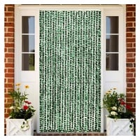 vidaXL Insektenschutz-Vorhang Grün und Weiß 100x220 cm Chenille