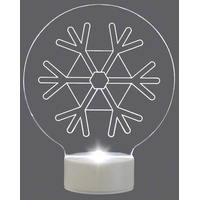 Polarlite LBA-51-008 Acryl-Figur Schneeflocke Kaltweiß LED Transparent