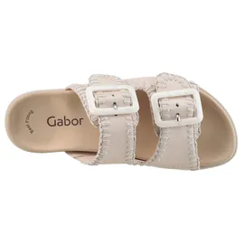 Gabor Damen, Gr. 38, creme, Schuhe Pantolette,
