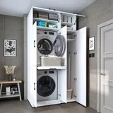 roomart Dora Waschmaschinenschrank 4 Farben 0 x 0 cm Weiß/Eiche/Anthrazit Eiche