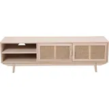 SalesFever Lowboard, Kommode aus Rattangeflecht, Wiener Geflecht, beige