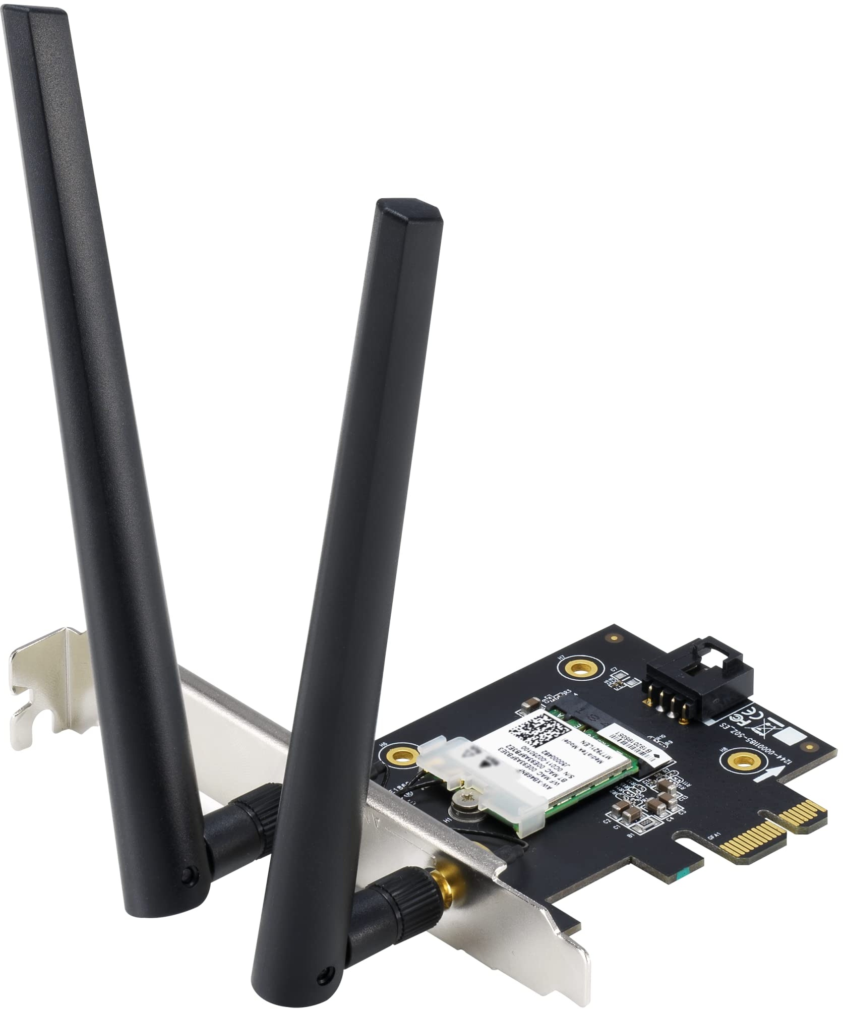 ASUS PCE-AX1800 Netzwerkadapter (AX1800 Dual Band PCI-E WiFi 6 (802.11ax). Bluetooth 5.2, WPA3-Netzwerksicherheit, OFDMA und MU-MIMO)