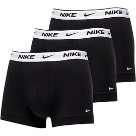 Nike Everyday Cotton Stretch Trunks Schwarz/Weiß M 3er Pack