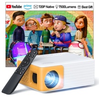 Yoton Y3 Mini Beamer 5500Lumen Full HD 1080P Unterstützt, Native 720P Multimedia Heimkino Projektor, Kompatibel mit Laptop/PC/Smartphone