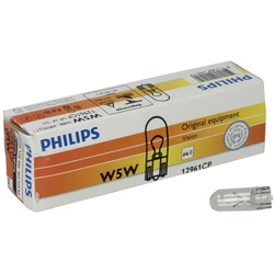 Glühlampe Sekundär PHILIPS W5W 12V, 5W, 10 Stück