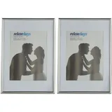 Relaxdays Bilderrahmen Silber A4 24 St.