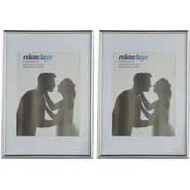 Relaxdays Bilderrahmen Silber A4 24 St.