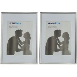 Relaxdays Bilderrahmen Silber A4 24 St.