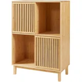 [en.casa] Bücherregal Ypäjä 120x84x39 cm Bambus