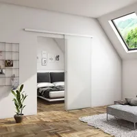 1000x2250cm Schiebetür Glastür - Weiß