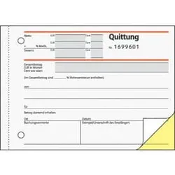 SIGEL Quittung A6 quer SD121 fortlauf. nummer.